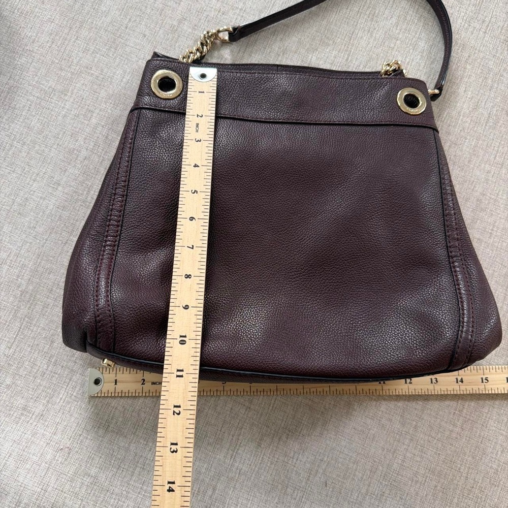 COACH Edie Pebbled Leather Hobo Shoulder Bag turnlock ****MISSING STRAP**** - Picture 6 of 8